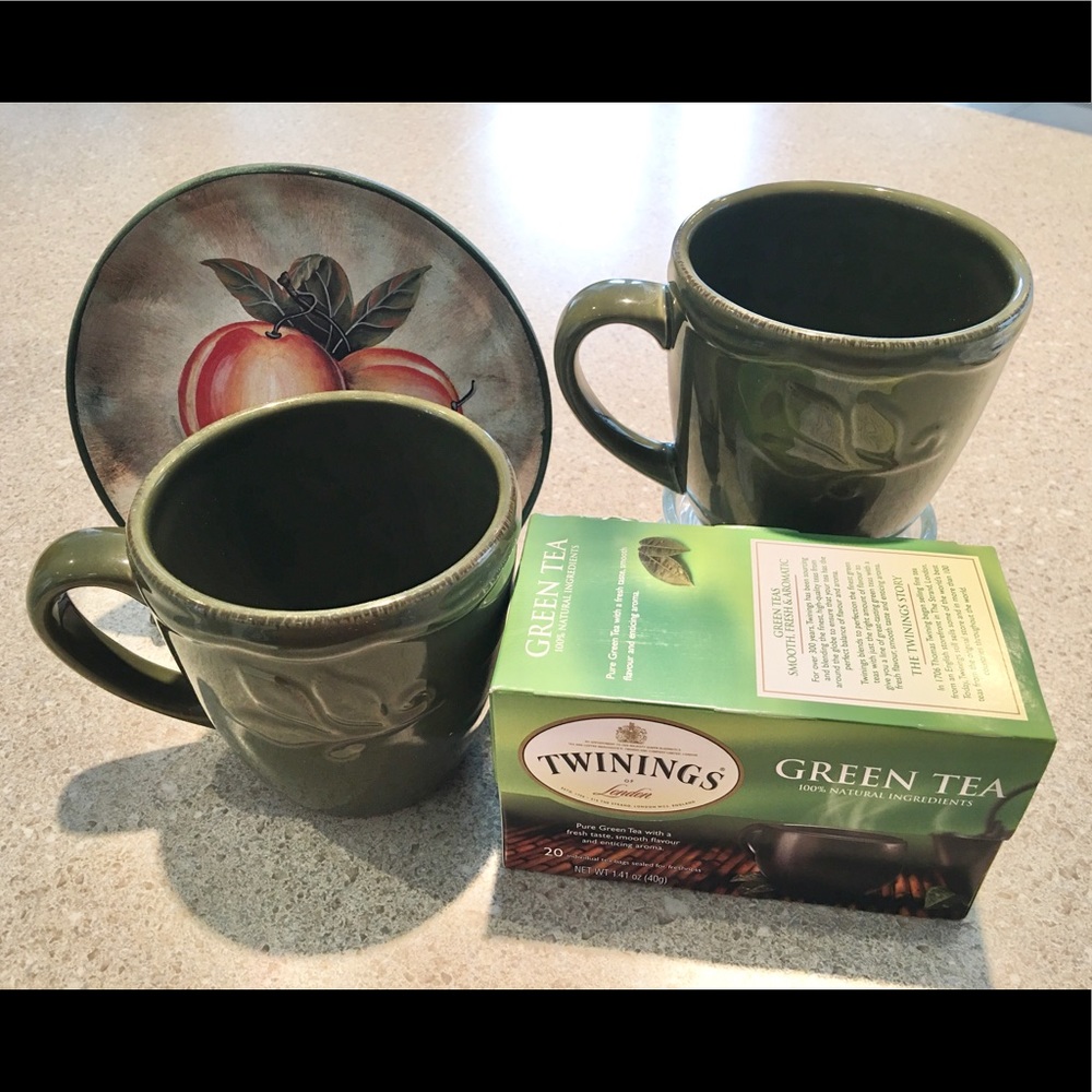 Canterbury Potteries Olive Green Twin Pack Mugs
